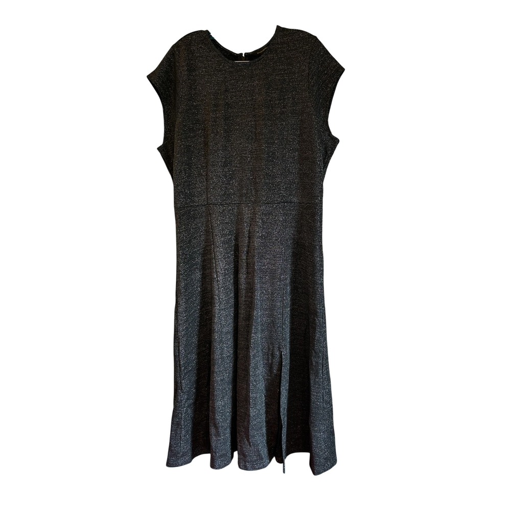 NWT Banana Republic Sparkle Midi Dress Party‎ Cocktail Sleeveless Black 18 New